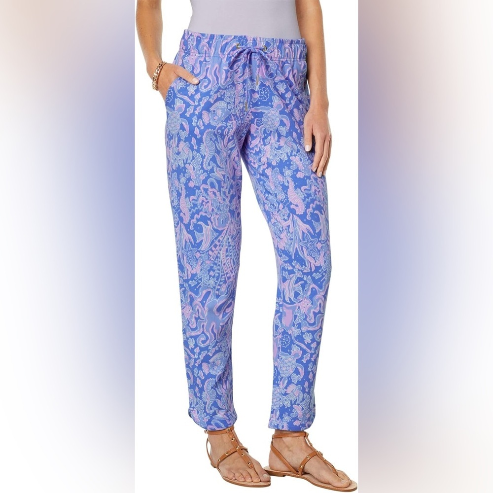 LILLY PULITZER Emora Knit Pants! Blue size Medium